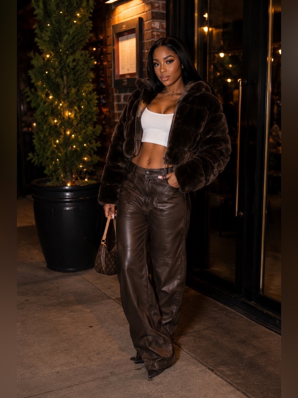Luxe Baddie Faux Fur Hoodie